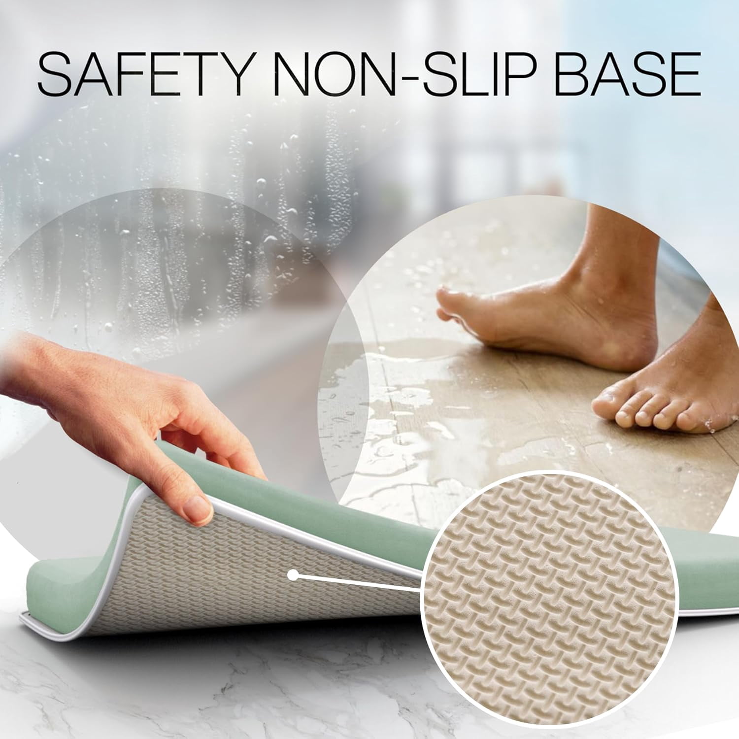 Comfortable Bath Kneeler and Elbow Kneeling  Pad for  Bathing Parents - Painless Foam Mat with Toy Organizer Pockets - Quick Drying, Foldable, Non-Slip for  and Toddler Bathing - Green