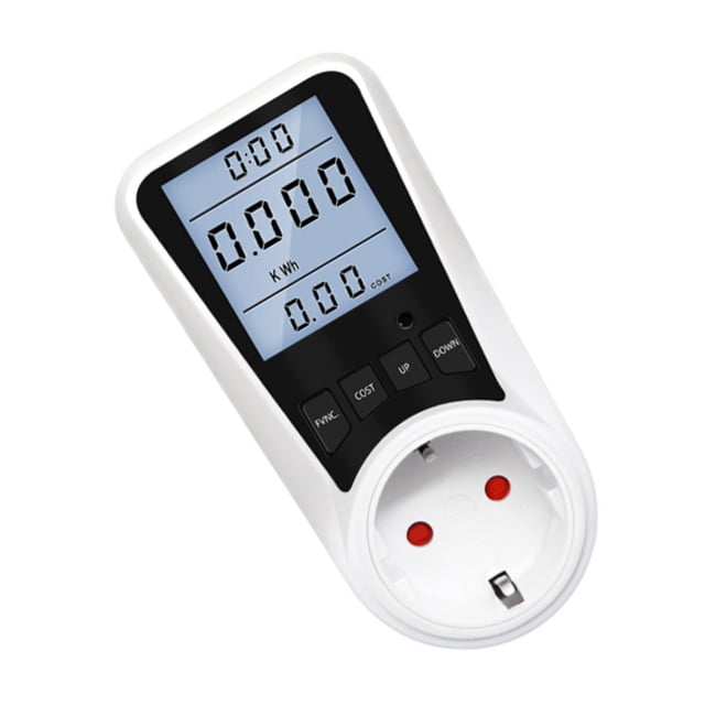 Ounissouiy Medidor de energía Seguimiento del de electricidad Enchufe eficiente Medidor de potencia Medidor de vatios Enchufe de seguridad Accesorios para electrodomésticos