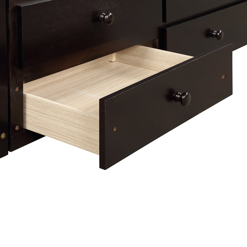 Lowestbest Solid Wood Captain's Bed, Twin Daybed with Trundle Bed and 3 Storage Drawers