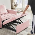 thumbnail image 5 of 3-in-1 Sofa Bed Chair, Folding Sofa Bed with Adjustable Backrest, Single Armchair with a Pillow and Side Pockets for Living Room Apartment, 5 of 8