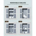 thumbnail image 4 of Outdoor Storage Cabinet, Lofka Wood Garden Storage Shed with Ventilate Shutter and Asphalt Roof, Grey, 4 of 14