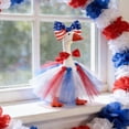 thumbnail image 6 of Porch Goose Outfits, 250 Anniversary USA Goose Outfit Spring Costume Set, Dress with Straw Hat and Sunglasses for Lawn Patio Yard Outdoor Decor (#07), 6 of 9