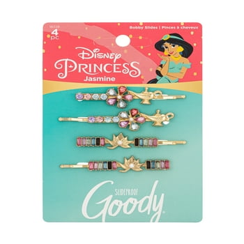 Goody Disney Jasmine Charmed Slideproof Bobby Slides, 4 Ct