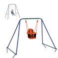 thumbnail image 1 of Outsunny 2 In 1 Toddler Swing Set with Safety Harness for Baby, Kids, 1 of 10