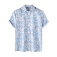 thumbnail image 2 of Summer Hawaiian Shirts for Men Vintage,Men's Short Sleeve Button Down Vintage Bowling Shirts,Hawaiian Casual Printed Beach Shirt Summer Regular Fit Top,Mens Floral Beach Shirts Wrinkle Free, 2 of 9