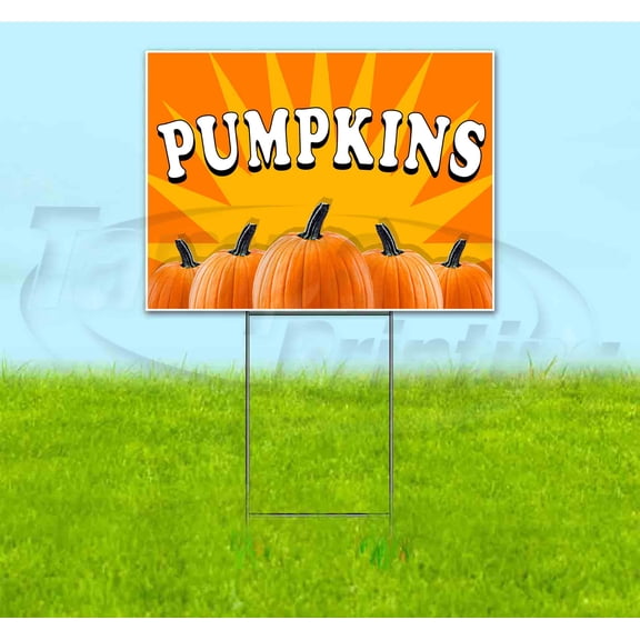 Pumpkin Starburst (18" x 24") Yard Sign, Includes Metal Step Stake
