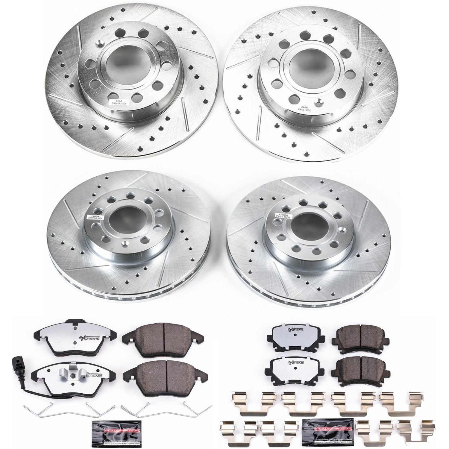 Power Stop Front and Rear Z26 Street Warrior Brake Kit K4068-26
