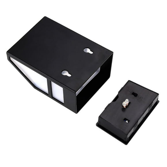 EIMELI Sensor Wall Light Solar Powered Wall Mount 2 LED Light Outdoor Garden Yard Lamps For Outside Deck Stair Backyard House Patio Warm White 4 Lenses Designed For Accent Lighting 4
