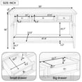 thumbnail image 7 of Narrow Console Table Sofa Table with 3 Drawers and Long Shelf for Living Room, Entryway, Hallway, Espresso 50''L x 15''W x 30''H, 7 of 7