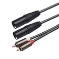 thumbnail image 4 of pitrice Hifi Stereo Audio Extension Cable Dual To Xlr Cable To Xlr Cable XLR male cable&black 1Set, 4 of 6