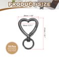 thumbnail image 2 of Uxcell Little Heart Keychain Clip, Little Heart Swivel Key Ring Snap Hook Clip Zinc Alloy Trigger Spring Buckle Black 1.61"x1.02"x0.71", 2 of 7