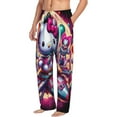 thumbnail image 2 of Hello Kitty Men'S Pajama Pants With Pockets Stretch Pajama Bottoms Drawstring Christmas Pj Pants Sleepwear Casual Cozy Lounge Pants X-Large, 2 of 9
