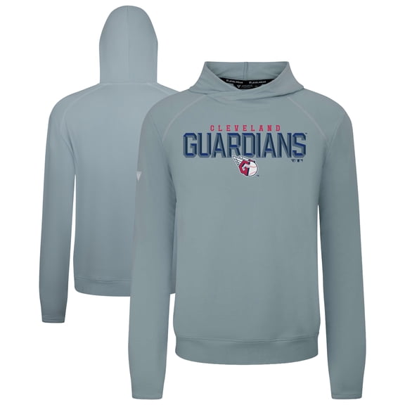 Men's Levelwear  Gray Cleveland Guardians Mandate Carve Tri-Blend Hoodie