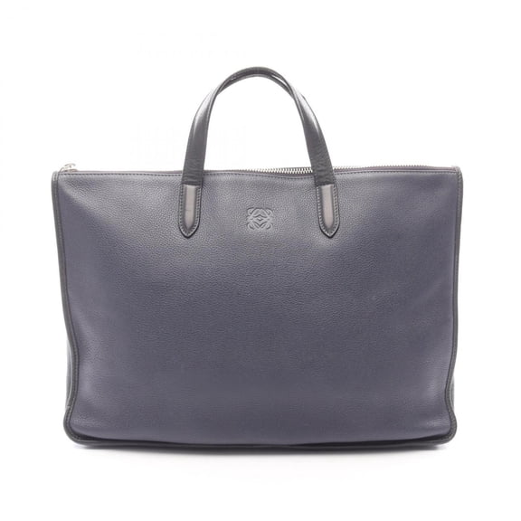 Pre-Owned Loewe Toledo Briefcase Handbag, Leather, Men's, Navy/Black