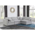 thumbnail image 7 of Meridian Furniture Indulge 129" Linen Fabric L-Shaped Modular Sectional in Gray, 7 of 7