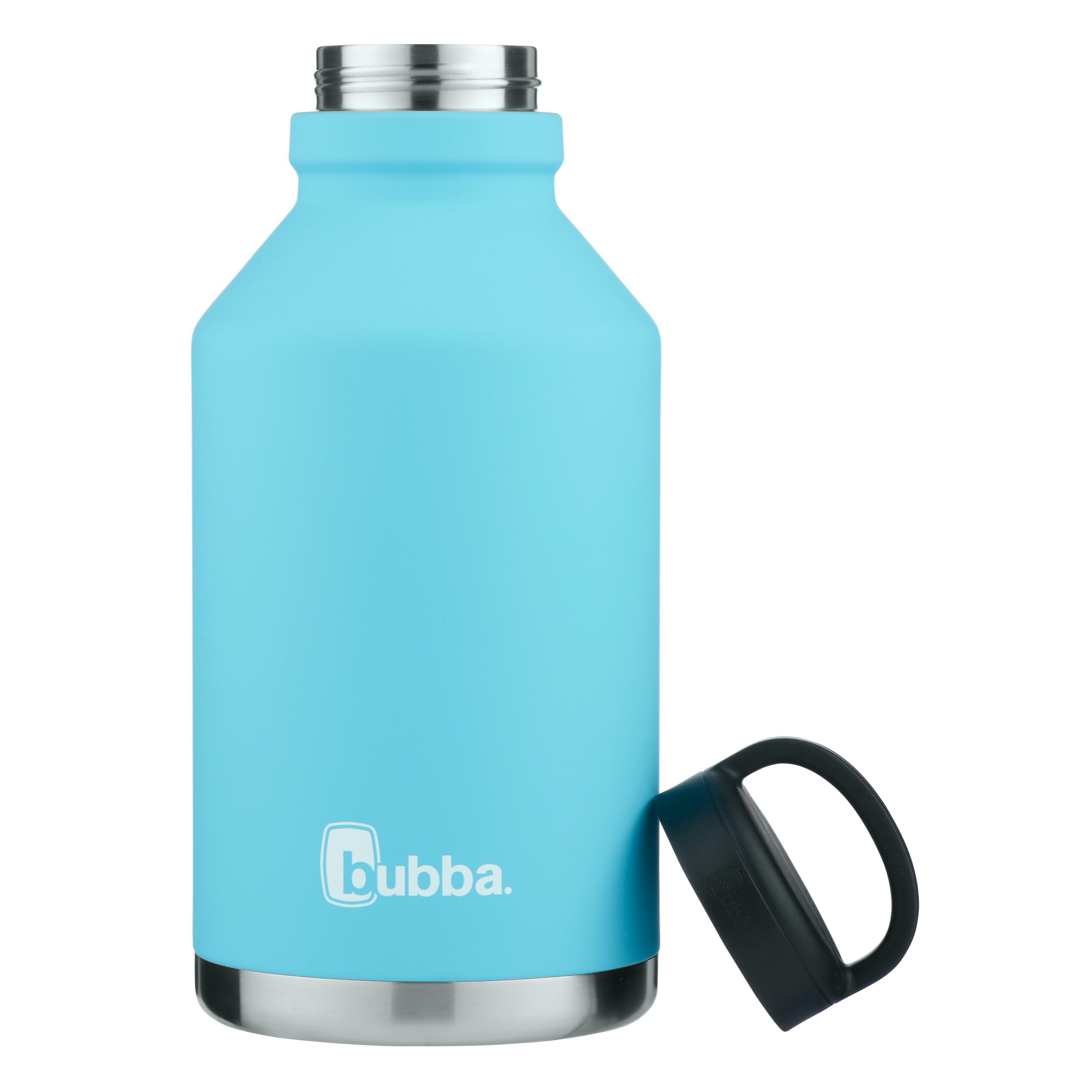 bubba Trailblazer Insulated Stainless Steel Growler with Wide Mouth Lid,in  Black, 64 oz., Rubberized 