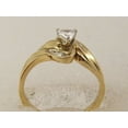 thumbnail image 4 of Mahablijewels Trillion Cut Cubic Zirconia Engagement Ring Set 14K Yellow Gold Finish, 4 of 5