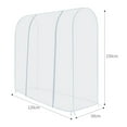 thumbnail image 2 of Garment Rack Cover Transparent PEVA Rail Rack Cover Clear Zip Clothing Dustproof Waterproof Bag Apparel Storage Display, 2 of 5