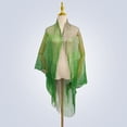 thumbnail image 7 of Women's Ombre Fishnet Crochet Kimono Cover-Up, Open Front Fringe Trim Beach Cardigan, Lightweight Swimwear for Pool, Vacation and Casual Wear Green Free Size, 7 of 7