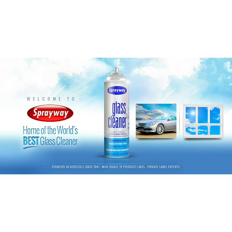 Sprayway Ammonia-Free Foaming-Action Aerosol Spray Glass Cleaner 4-Pac -  Tire Supply Network
