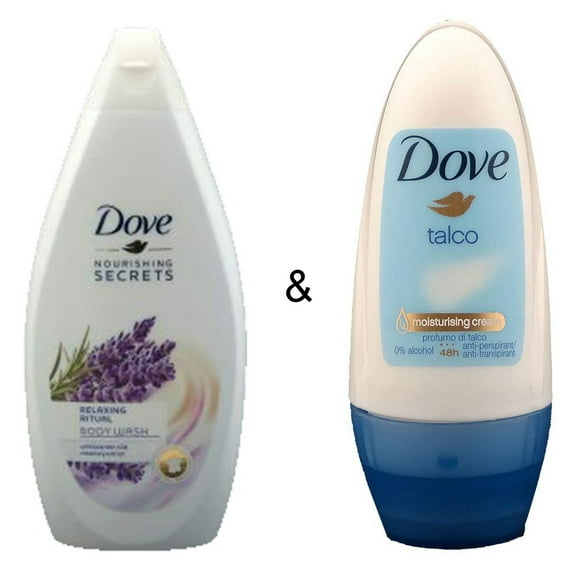 Body Wash Relaxing Ritual 500 by Dove & Roll-on Stick Talco 50ml by Dove