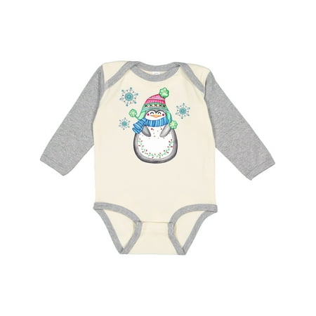 

Inktastic Winter Happy Penguin Gift Baby Boy or Baby Girl Long Sleeve Bodysuit