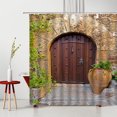 thumbnail image 3 of American Flower Street View Shower Curtains Hand-Painted Building Scenery Polyester Home r Washable Bathroom Partition Set, 3 of 6