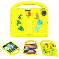 ELEHOLD Case for iPad mini (6th Generation), Fun Animal Design EVA Durable Case with Handle & Stand & Strap, Easy Carry for Children,Yellow