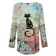 thumbnail image 4 of Blusa de manga larga con cuello redondo para mujer Pompotops  gfhjh19452, 4 of 5