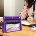 thumbnail image 7 of ZDWQFA 10.1" x 7.2" x 1.6" Zipper Binders with Clear Window, Purple, 7 of 7