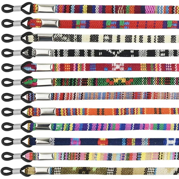 12 Pieces Glasses Strap Eyewear Retainer Sunglass Straps Glasses Holders Necklace, Multicolored Safety Glasses Cord Lanyard for Men and Wom
