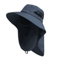 thumbnail image 2 of D GROEE Outdoor UPF 50+ UV Sun Windproof Breathable Face Neck Flap Cover Folding Sun Hat Fisherman Hat Scarf Headwear for Men/Women, 2 of 8