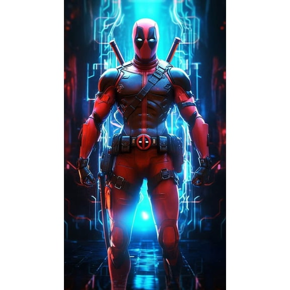 5D Diamond Painting Kits for Adults Diamond Arts Deadpool Diamond Painting DIY Full Round Drill for Home Wall Decor and Adults Kids Holiday Gift 12x16 inch