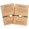 thumbnail image 1 of 2/3/4/5 Pcs Matching Heart Distance Bracelets Friendship Gift for Sisters Best Friends Bestie Girls Women, 1 of 12
