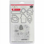 Sizzix Framelits Dies 9/Pkg W/Clear Stamps By Doodlebug-Welcome Home