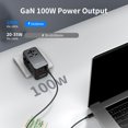 thumbnail image 2 of Adaptador de viaje MOMAX Universal Fast GaN de 100 W con 2PD USB-C+2QC USB-A, 2 of 6