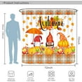 thumbnail image 5 of Fall Shower Curtain Orange Autumn Pumpkin Gnome Fabric Shower Curtain Set Yellow Farmhouse Buffalo Plaid Maple Leaf Bath Accessories for Bathroom, 72x72 Inch, 5 of 6