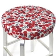 thumbnail image 3 of Lsque Red Hawthorn Round Bar chair cushion covers Velvet Fabric Premium Comfort Protects from Scratches and Stains for 14-17 Inch Chair- 14 inch, 3 of 7