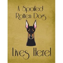 Carolines Treasures BB1493GF Doberman Spoiled Dog Lives Here Flag Garden Size