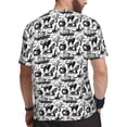thumbnail image 2 of Wukai Black White Halloween Print Men's Short-Sleeved Mesh T-Shirt,Quick-Dry Short Sleeve Workout T-Shirt-X-Small, 2 of 8