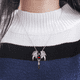 thumbnail image 5 of Collar con colgante de peltre con alas de murciélago y piedra, 5 of 5