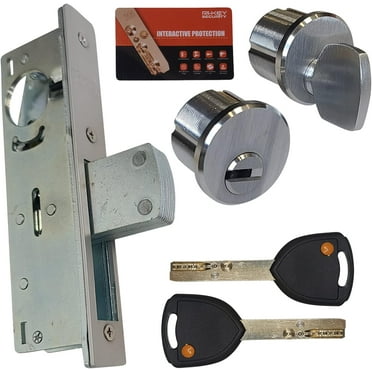 RiKey - Storefront Mortise Door Lock Deadbolt Set High Security Keyed Cylinder and Inside Thumb-Turn