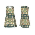 thumbnail image 7 of Daiia Traditional Tribal Aztec1 Print Women's Dresses 2025 Trendy Short sleeve Dresses Casual Baggy Flowy Maxi Sun Dresses, 7 of 7