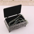thumbnail image 4 of Boîte à Bijoux en Alliage Rectangulaire Accessoires pour Style Créatif Rétro Rangement de Perles, 4 of 7