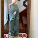 thumbnail image 1 of Pantalones holgados de estilo coreano para mujer, ropa de calle, pantalones cargo, ropa de Sanrio Y2k, pantalones deportivos con bordado de Hello Kitty, 1 of 5