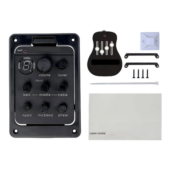Yokua 301 Acoustic Guitar Preamp Pickup 4 Band Acoustic Guitar Pickup with Tuner