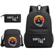 thumbnail image 1 of Conjunto de tres piezas de mochilas escolares para estudiantes masculinos y femeninos, estuche para lápices del Campus, bolsas de lona, mochila de gran capacidad, 1 of 3