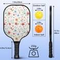 thumbnail image 3 of Pickleball Paddles Set,Pioneer Flower Floral Print Pattern Fiberglass Surface Pickleball Racket Set with 2 Indoor Outdoor Pickleball Balls and Pickleball Bag,Pickle-ball Equipment, 3 of 6