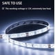 thumbnail image 2 of GUOTONG Tiras de Luces LED Blancas, Cinta LED 300 SMD 2835 cortable a Prueba de Agua, Cinta Flexible de 6000 K 12 V 16,4 pies/5 m, iluminación para gabinetes de Cocina, Exterior/Interior, 2 of 5