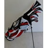 New Mens Left Handed Complete Golf Club Set Driver, Fairway Wood, Hybrid, Irons, Putter & Stand Bag Regular Flex LH